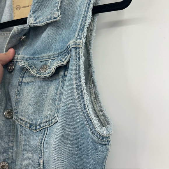 AG Adriano Goldschmied Heather Easy Denim Vest Size Large L - Picture 7 of 8